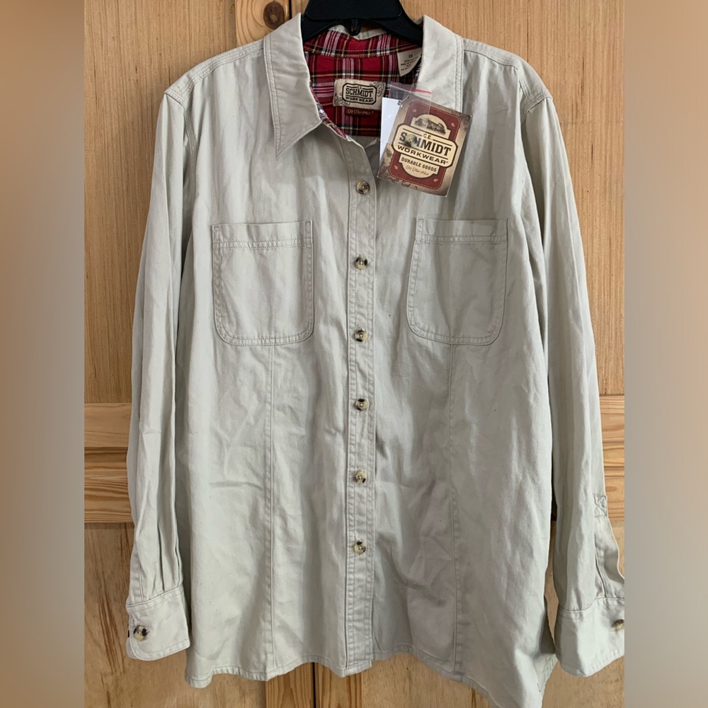 C.E. Schmidt workwear NWT button front barn chores shacket/shirt sz 2x